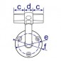 TF745C - Assist Expanding Wall Bracket 42.4mm O/D