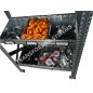 Longspan Galvanised Shelving with 5 Modular Bin Levels