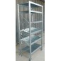 Longspan Galvanised Shelving with 5 Modular Bin Levels