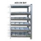 Longspan Galvanised Shelving with 5 Modular Bin Levels