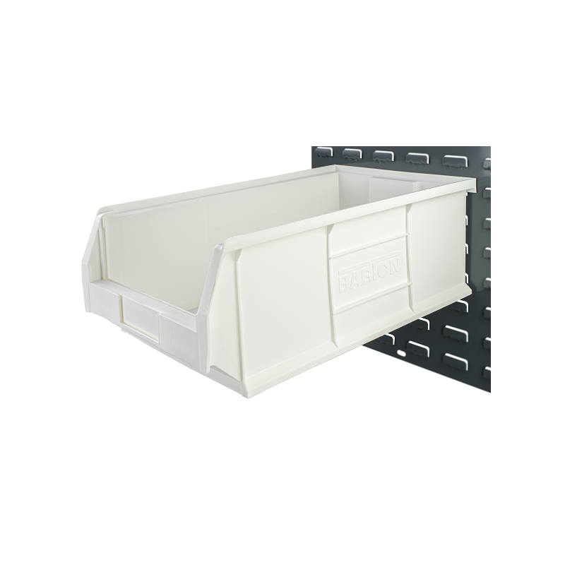 White Antibacterial Semi-Open Fronted Containers
