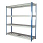550 Rivet Shelving With Mesh Deck 1830mm (H) 550 Rivet Shelving With Mesh Deck 1830mm (H)