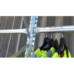 SH030 - 2 Bay Run Galvanised Hanging Garment Racking
