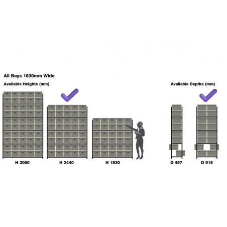 Archive Storage Shelving with 80 Boxes