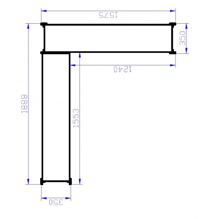 Corner Shelving Solution 2000mm (H) x 1500/1500mm(W) x 320mm(D)