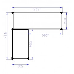 Corner Shelving Solution 2000mm (H) x 1500/900mm(W) x 500mm(D)