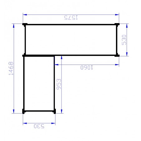 Corner Shelving Solution 2000mm (H) x 1500/900mm(W) x 500mm(D)