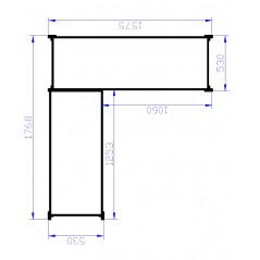 Corner Shelving Solution 2000mm (H) x 1500/1200mm(W) x 500mm(D)