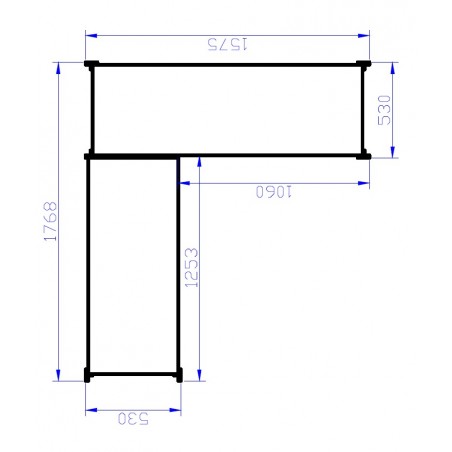 Corner Shelving Solution 2000mm (H) x 1500/1200mm(W) x 500mm(D)