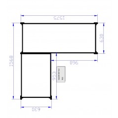Corner Shelving Solution 2000mm (H) x 1500/900mm(W) x 600mm(D)