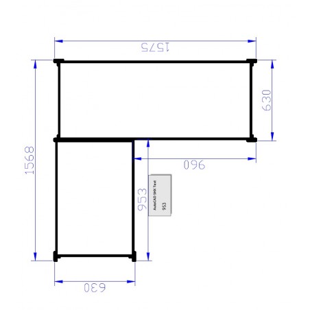 Corner Shelving Solution 2000mm (H) x 1500/900mm(W) x 600mm(D)