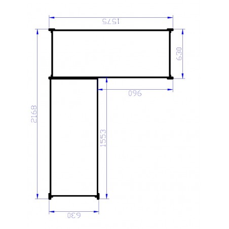 Galvanised Corner Shelving 2000mm (H) x 1500/1500mm(W) x 600mm(D)