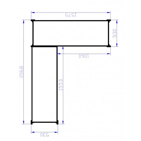 Corner Shelving Solution 2000mm (H) x 1500/1500mm(W) x 500mm(D)