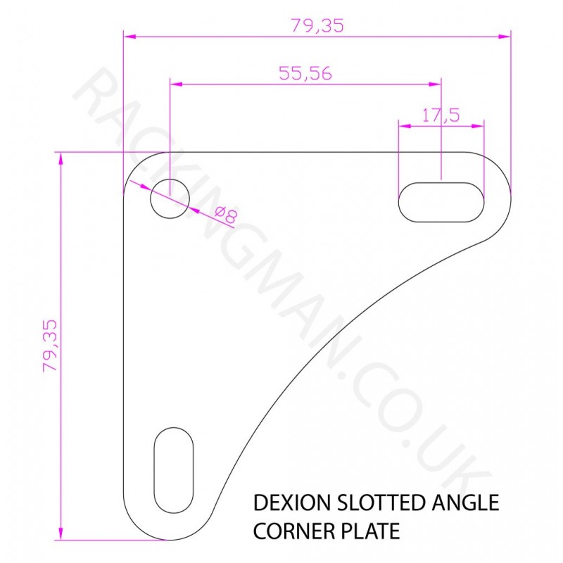 Dexion Slotted Angle Corner Plate