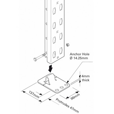 Link 51 Pallet Racking B1 Footplate