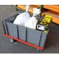 Plastic Dolly with Rubber Castors - suits Plastic Boxes Sizes 600 x 400 Plastic Dolly with Rubber Castors - suits Plastic Boxes Sizes 600 x 400
